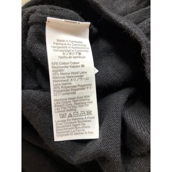 J. Crew Teddie Sweater Wool Cotton Blend Crewneck Black NWT Medium - Picture 7 of 8